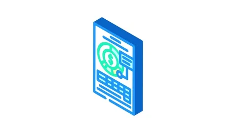 Categories budget planning isometric icon animation Stock Footage 327278286