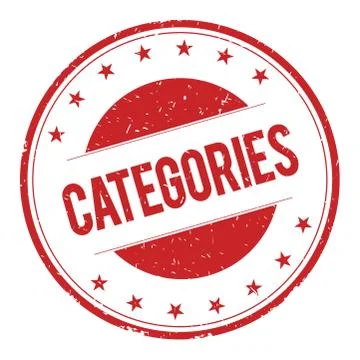 CATEGORIES stamp sign Stock Illustration