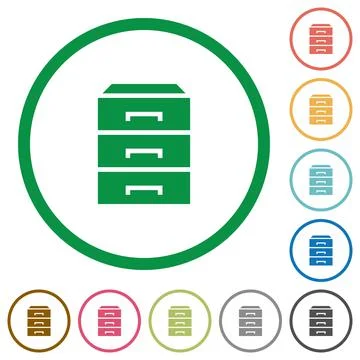 Categorize flat icons with outlines Stock Illustration