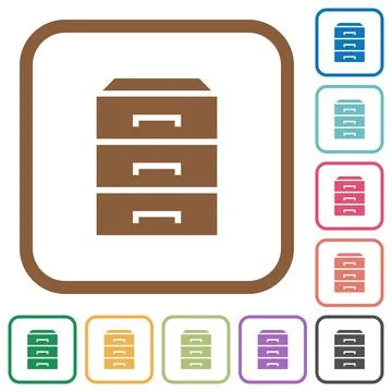 Categorize simple icons Stock Illustration