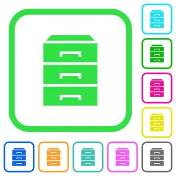 Categorize vivid colored flat icons Stock Illustration