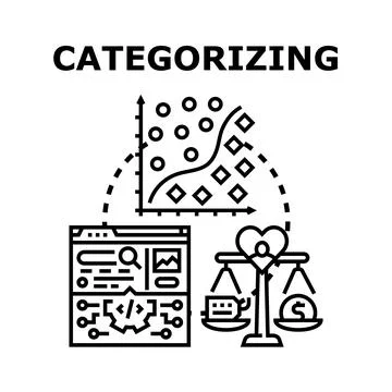Categorizing data for logical information classification 库存插图