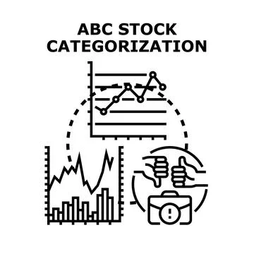 Categorizing stock market data for financial analysis イラスト素材