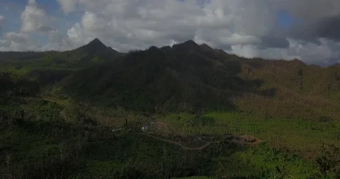 Category 5 hurricane that devastated Dominica Stock Footage 105437493