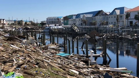Category 5 Hurricane Michael Damage Stock Footage 113102676