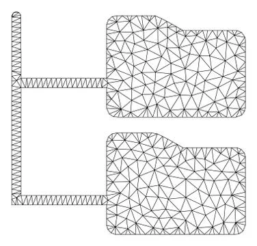 Category Folder Tree Polygonal Frame Vector Mesh Illustration Stock Illustration