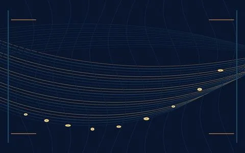 Catenary Signal Drape Abstract Geometric Light Pattern Stock Illustration