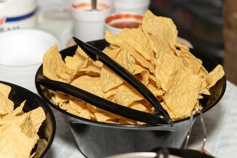 Catered event allows self service of food. Stock Photos
