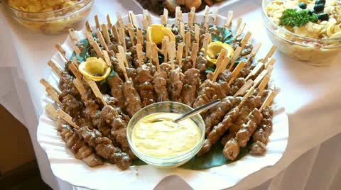 Catering Buffet Stock Footage