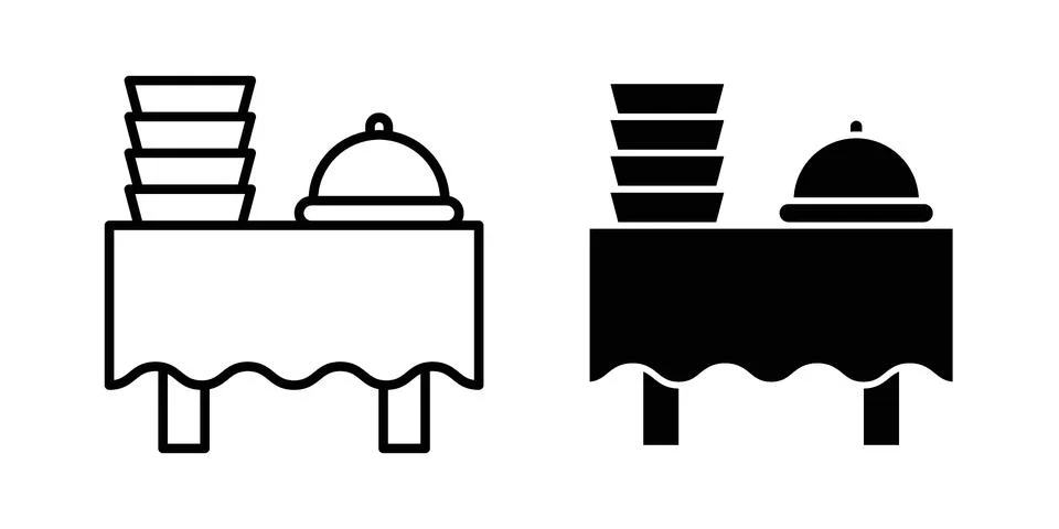 Catering buffet icon for web projects Stock Illustration