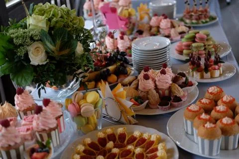 Catering for the buffet. Stock Photos