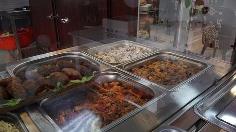 Catering buffet in a restaurant Stock Photos