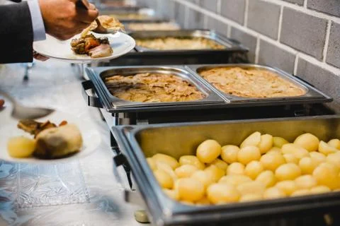 Catering buffet for wedding Stock Photos