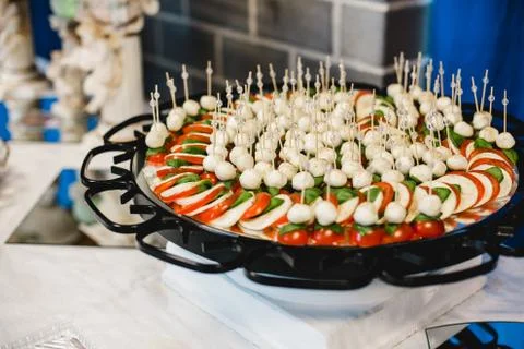 Catering buffet for wedding Stock Photos