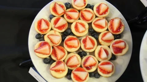 Catering desserts from above Vídeos de archivo 52970587