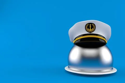 Catering dome with captain's hat Stock Illustration