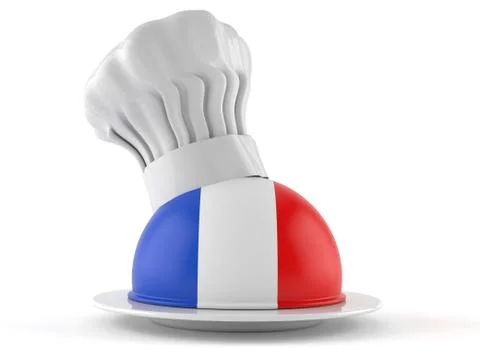 Catering dome with cooking hat Stock Illustration