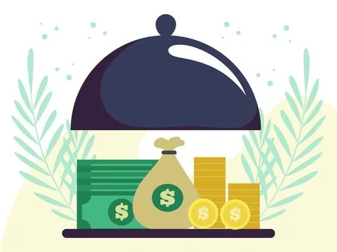 Catering Fee Concept Illustration Stock Illustration