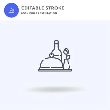 Catering icon vector, filled flat sign, solid pictogram isolated on white, lo Stock Illustration