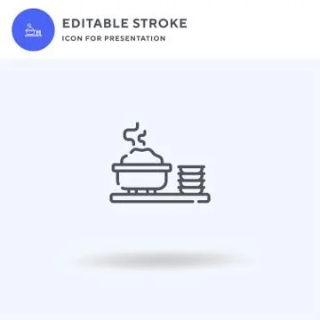 Catering icon vector, filled flat sign, solid pictogram isolated on white, logo Stock Illustration