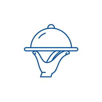 Catering line icon concept. Catering flat vector symbol, sign, outline Stock Illustration