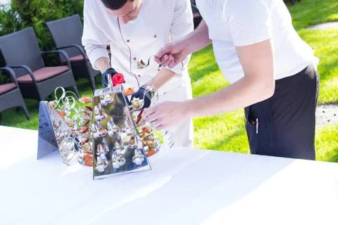 Catering is outside on event Foto stock