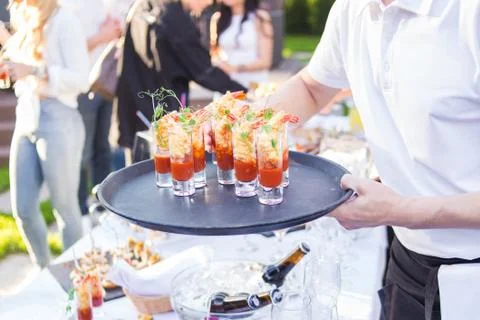 Catering is outside on event Stock Photos