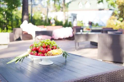 Catering is outside on event Stock Photos