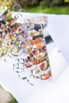 Catering is outside on event Stock Photos