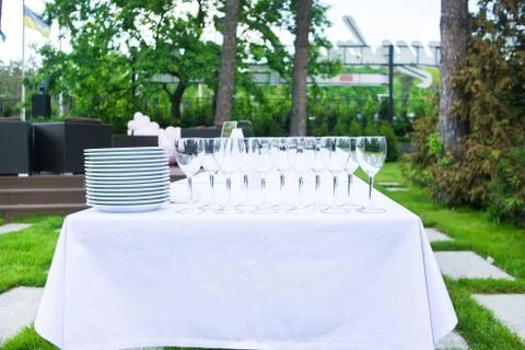 Catering is outside on event Stock Photos