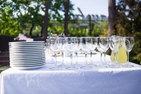 Catering is outside on event Stock Photos
