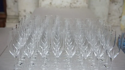  Catering preparation before the wedding, setting on the welcome drink, 4 Stock Footage 72330607