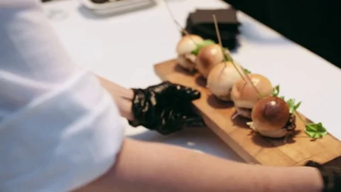 Catering in private party Stock-Footage 77416057