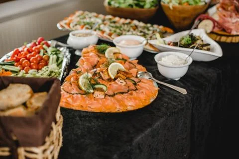 Catering restaurant buffet events Stock Photos
