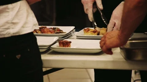 Catering services in a continental hotel Stock Footage 79921745