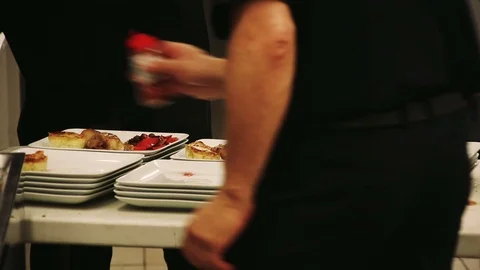 Catering services in a continental hotel Stock Footage 79921776