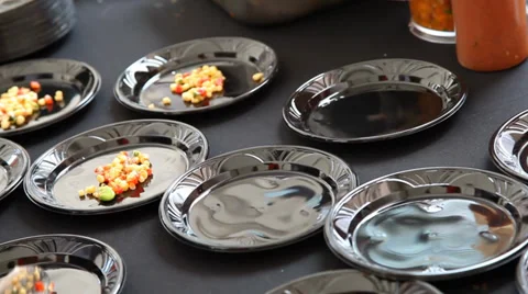 Catering small plates Stock-Footage 35761499