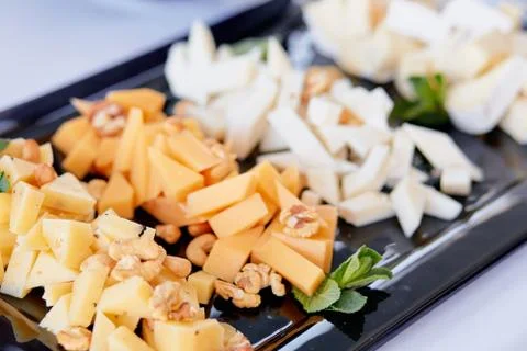 Catering table food close up Stock Photos
