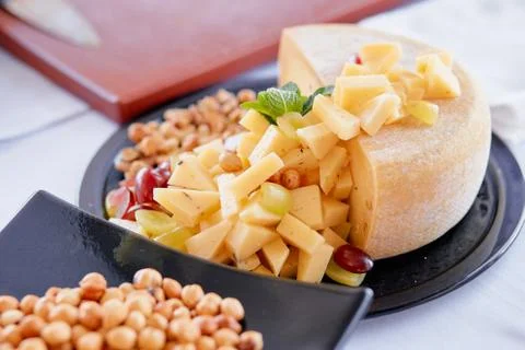 Catering table food close up Stock Photos