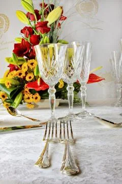 Catering table. Fotos de archivo