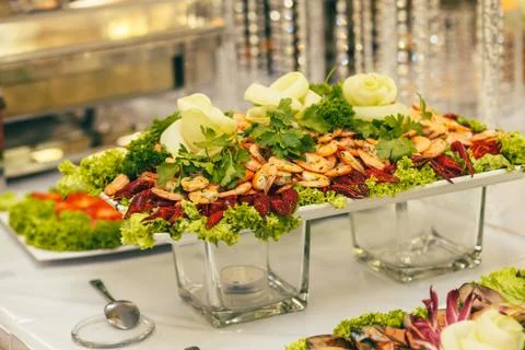 Catering wedding bride table Foto stock