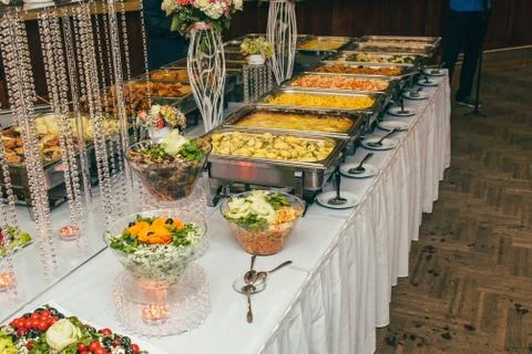 Catering wedding bride table Foto stock