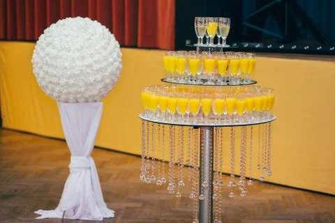 Catering wedding bride table Stock-Fotos