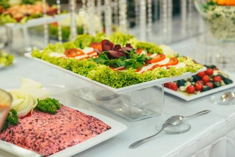 Catering wedding bride table Foto stock