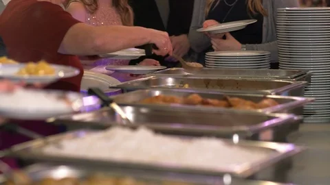 Catering wedding buffet for events Stock Footage 99538279