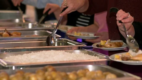 Catering wedding buffet for events Video stock 99541451