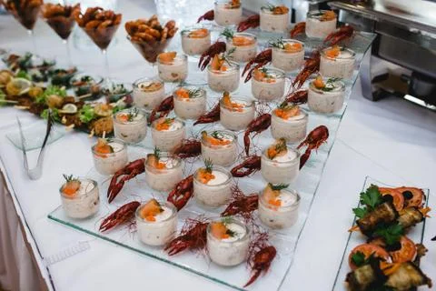 Catering wedding buffet for events Stock Photos