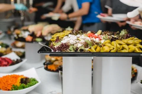 Catering wedding buffet for events Stock Photos