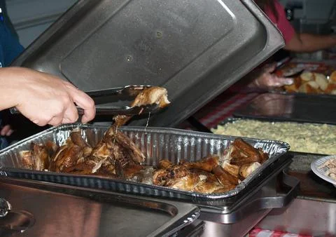 CateringChickenServed Stock Photos