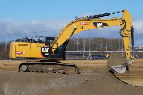 Caterpillar CAT 336e Hydraulic Crawler Excavator Stock Photos